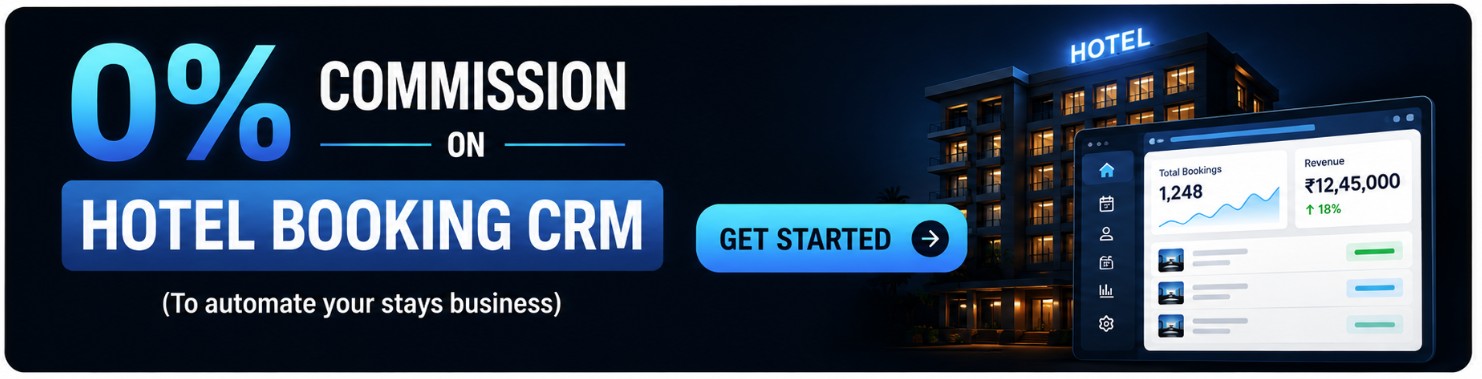 0% commission on hotel booking CRM — automate your stays business